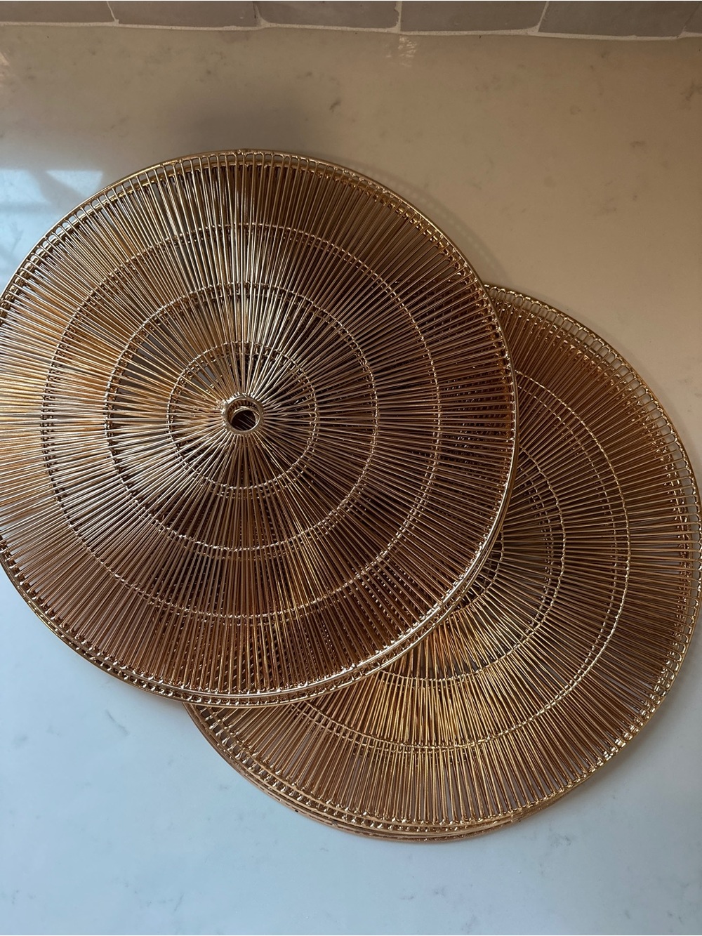 Williams Sonoma Copper Round Placemat Set of 8